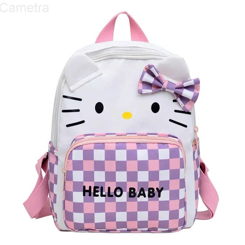 Sanrio Cute fashion hello kitty Backpack Kindergarten handbag Nylon Schoolbag boy girl Student cartoon New Shoulder Bag H251216