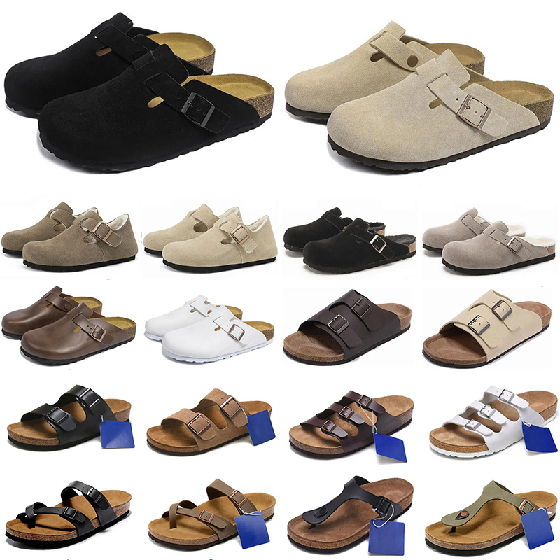 Free Shipping Designer Clogs Sandals Clog Slippers Cork Flat High Quality Fashion Summer Genuine Leather Slide Favourite Beach Casual Shoes Women Men Size 35-46