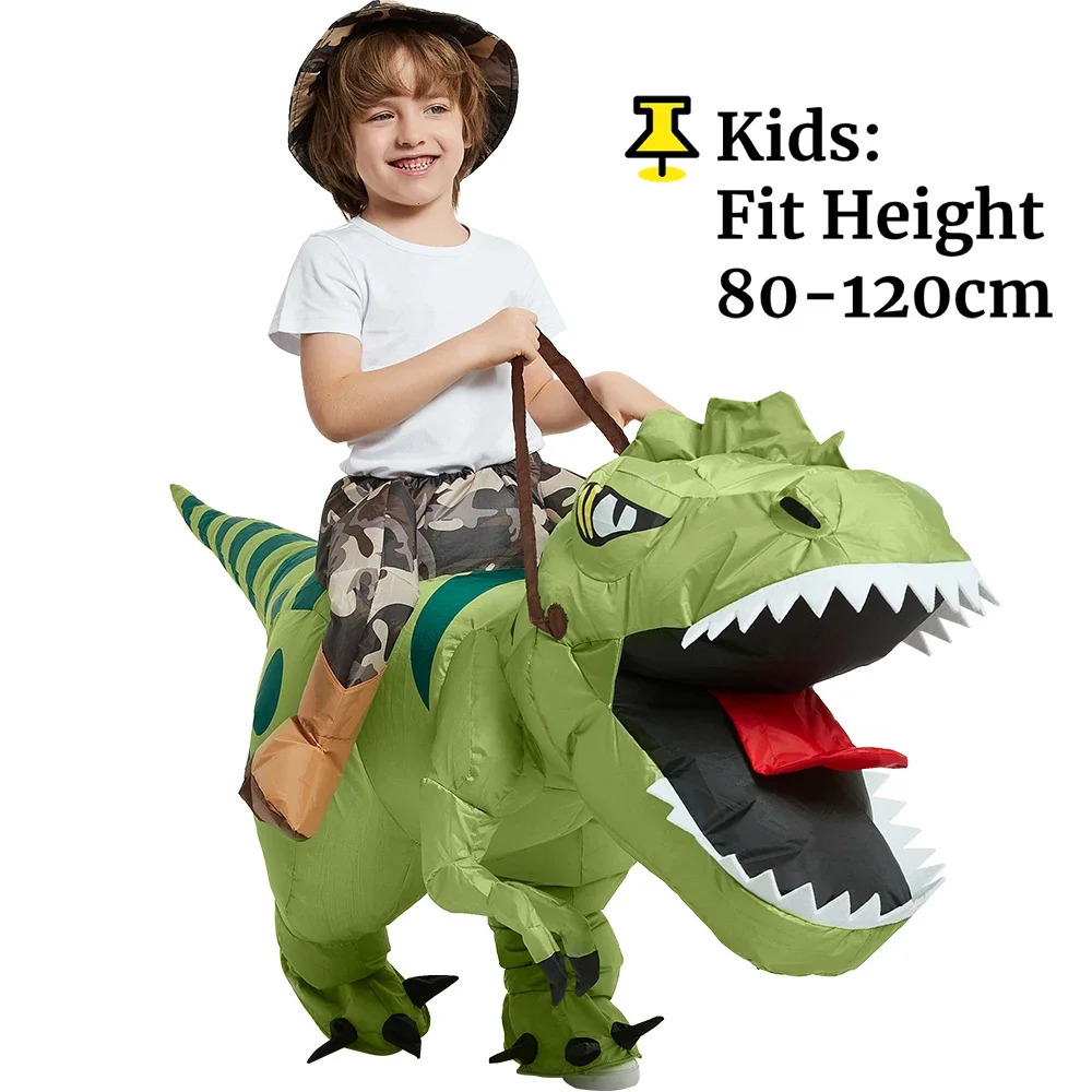 Animal Cartoon Riding T-Rex Inflatable Costume Nursery Kids Dinosaur Role Playing Game Adult Kids Chasing Game Birthday Gift 251114
