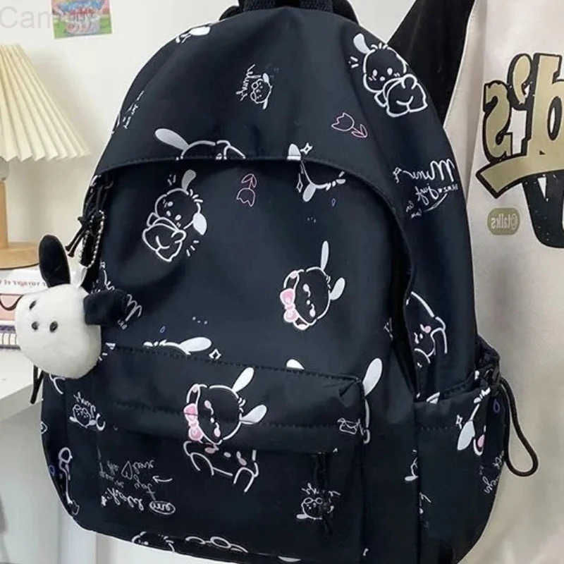 Sanrio Cartoon Cute Pochacco Girl Backpack Junior Senior High Student Schoolbag Anime Peripheral Leisure Travel Bag Back-To-School Gift H251216