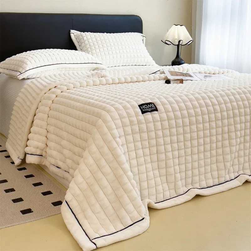Solid Clour Rabbit Fur Plush Blanket Multi-Functional Sofa Living Room Warm Decorative Autumn Winter Cozy Throw Blanket H251216 - view 7