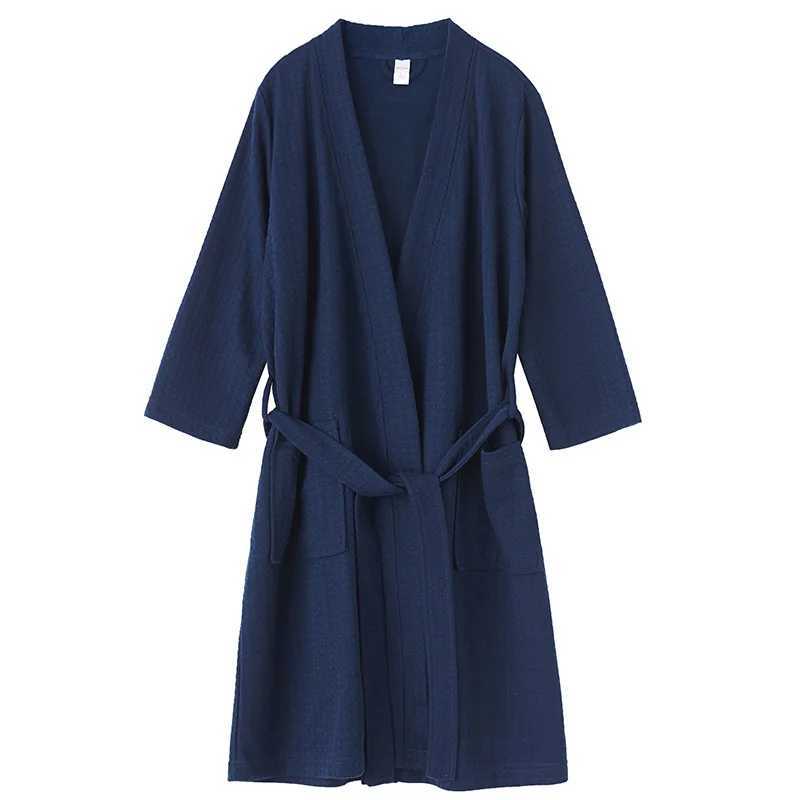 Spring and Summer Waffle Bathrobe Men and Women Sauna Clothing Sweatshirt Robe Mens Water-Absorbent Quick-Drying Homewear C251216