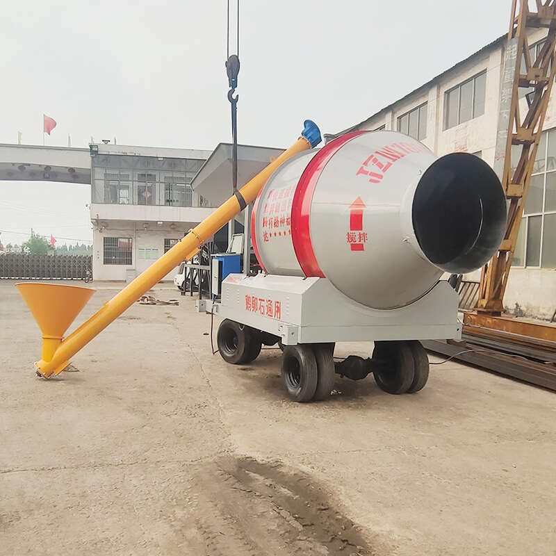 Skid Steer Mounted Concrete Mixer Attachment Hydraulic Drive for Versatility in Compact Construction Work