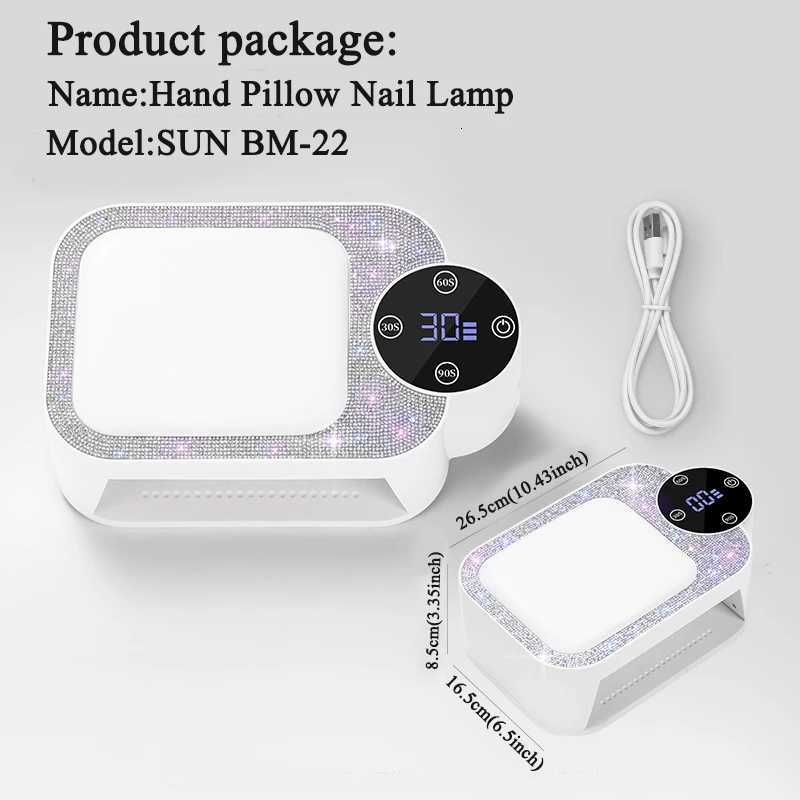 Rechargeable Hand Pillow Nail Lamp Fast Drying LED Baking Lamp UV Lamp UV Nail Dryer LightingT251216