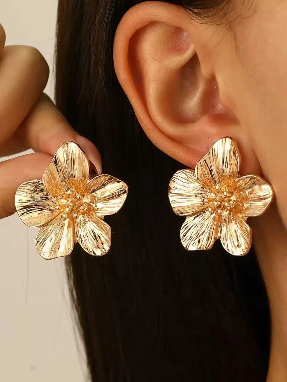 6pieces of minimalist smooth round ring water droplet earrings jewelry set for ladies craft G251216