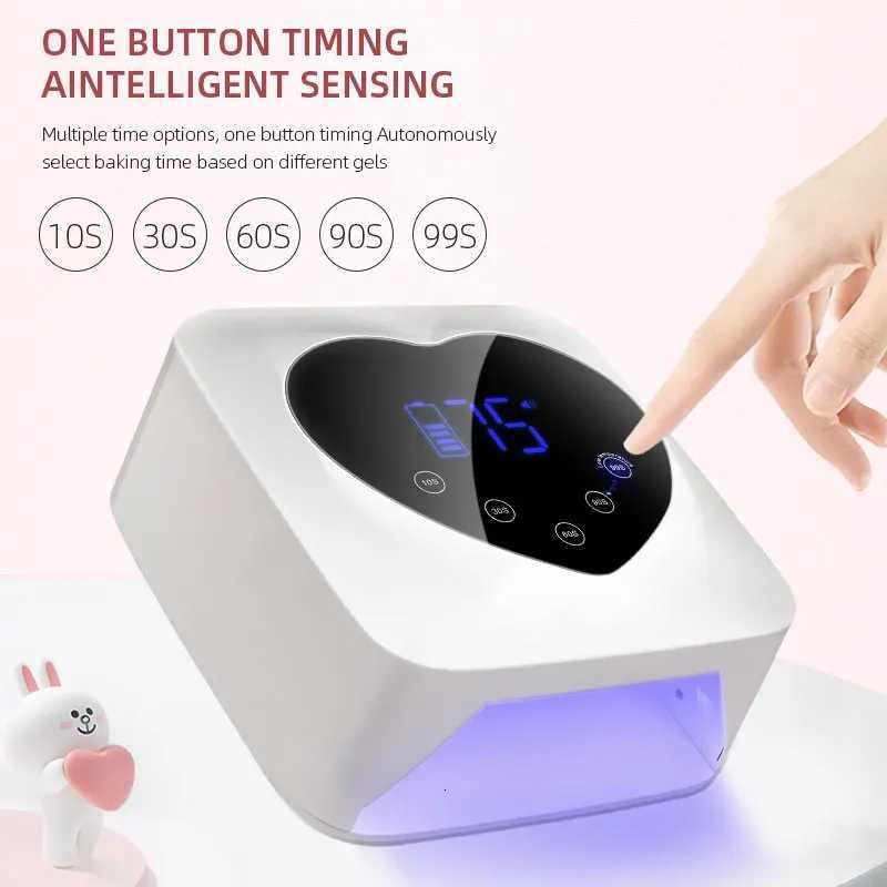72W Nail Drying Lamp Built-in Battery Cordless UV Led Lamp For Nails Suitable For All Gel Professional Nail Equipment ToolsT251216