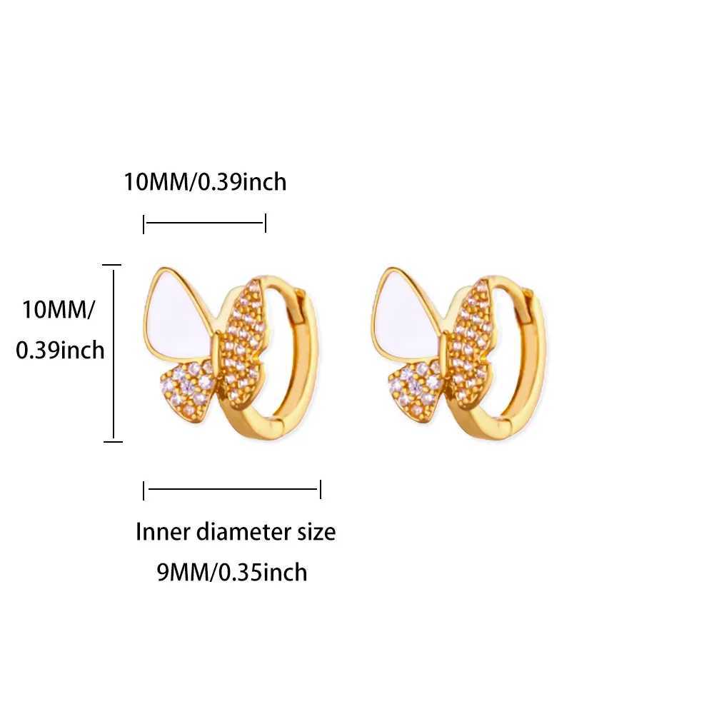 Luxury Butterfly Zircon Earrings for Women Cubic Zirconia Stainless Steel Earrings Trend 2025 New Waterproof Ear Jewelry G251216