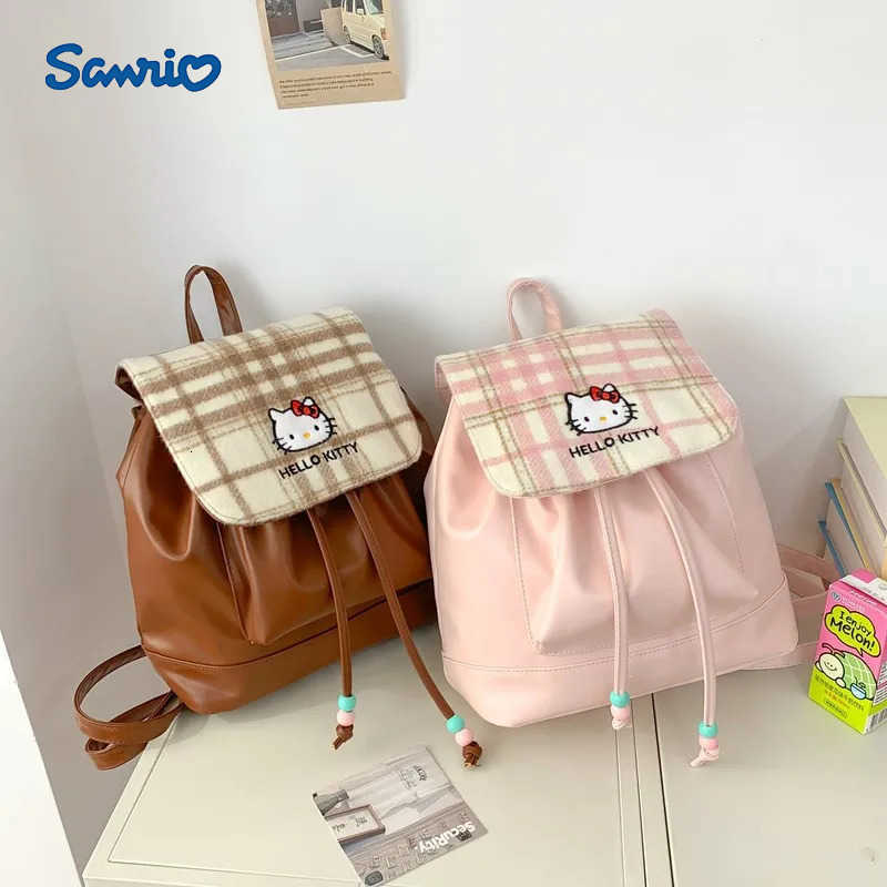 Sanrio Hello Kitty Backpack Women Fashion Satchel Portable Handbags Crossbody Bags Designer Bag Travel Kawaii Backpack Kawaii H251216