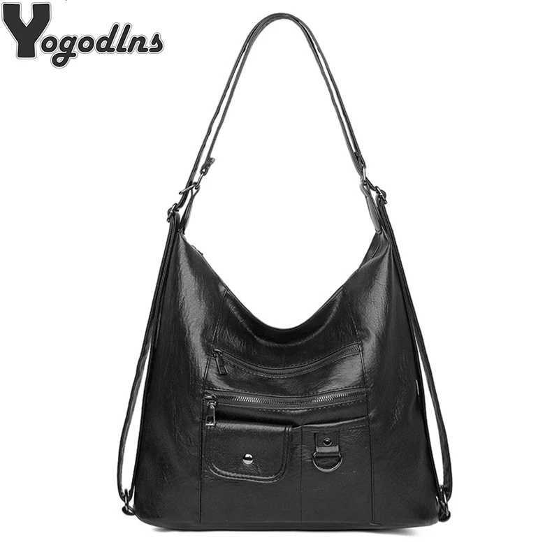 Casual PU Leather Tote Bags for Women Large Capacity Hobo Handbags Patchwork Shoulder Bag Female Crossbody Shopper Bag M251216