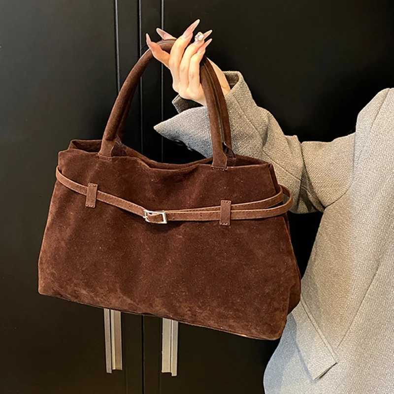 Decorative Design Solid Faux Suede Handbag Large Capacity Hasp Casual Tote Hot Sale Bags for Women Bolsas Femininas M251216
