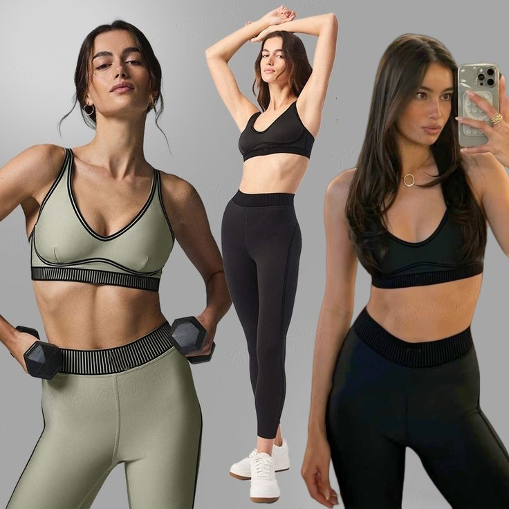 Women's Yoga Quick-drying Sports Bra Fashion High Waist Hip bra+legging Tummy Tights Breathable Yoga Fiess Running Set Alonessitys women Sets