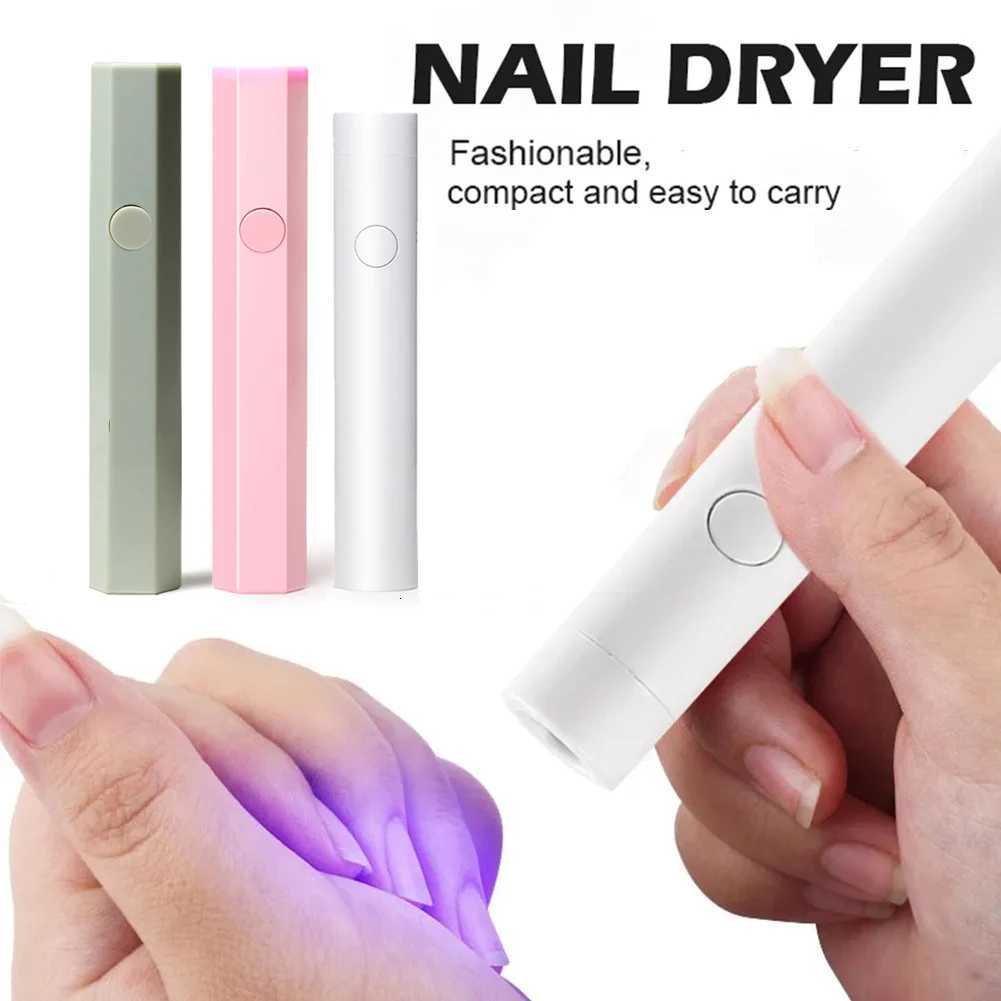 HALAIMAN Mini Portable Flashlight Nail Dryer Uv Led Lamp For Gel Nails Polish Drying Lamp Manicure Nail Art Tools MachineT251216