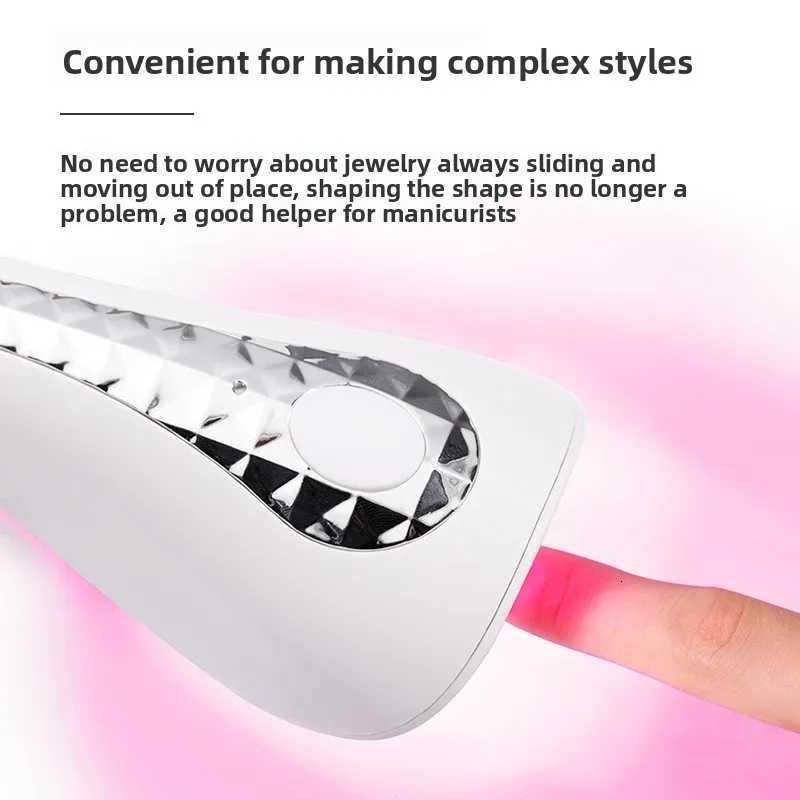 Nail art handheld photo lamp portable charging model red light not black hand quick drying nail oil glue dryerT251216