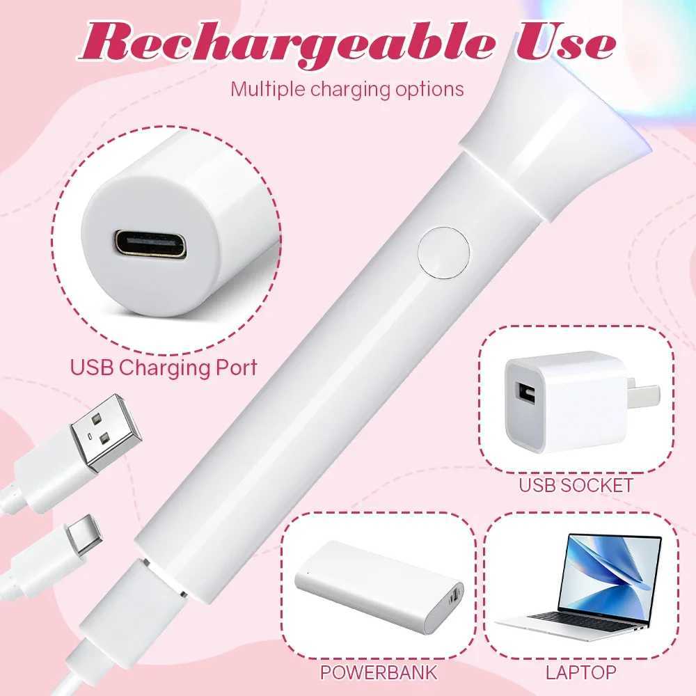 Mini UV LED Nail Dryers 18W Portable Quick Nail Drying Lamp USB Rechargeable Mini Flashlight Pen For Nail Gel Curing Salon ToolsT251216