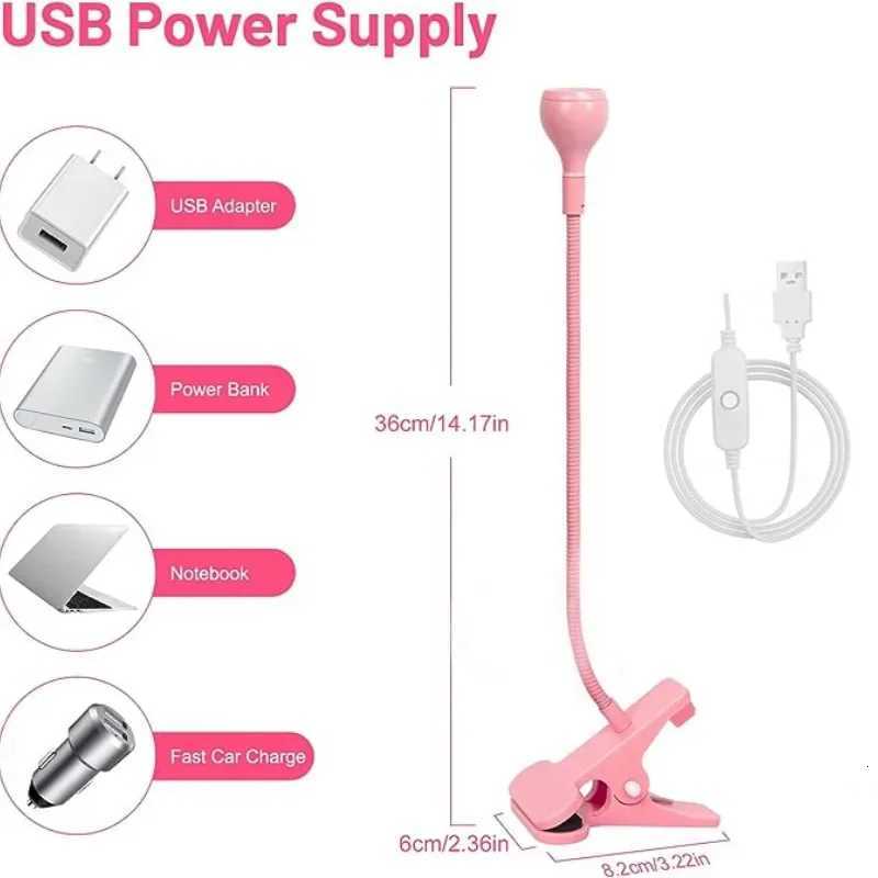 Nail Dryer Light UV Nail lamp 395nm Wavelength Clip-on Desk Mini USB For Gel Nails ongle Manicure Salon ToolsT251216