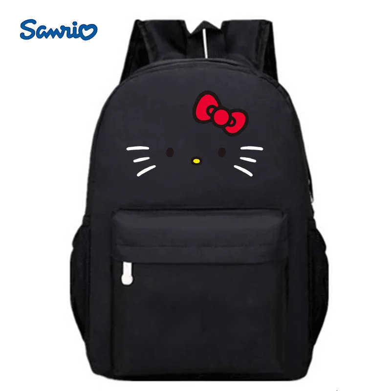 Sanrio Sanrioes Women Hello Kitty Backpack Travel Bag Large Capacity Laptop Backpack Oxford Cloth Material Student Schoolbag Girl Gift H251216
