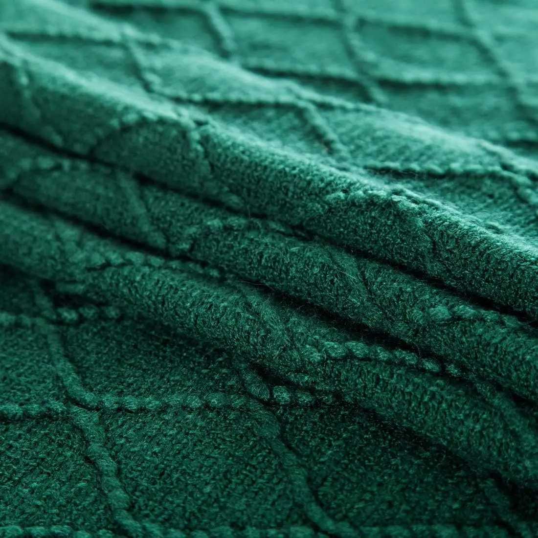 Gift Green Christmas Throw Blanket Soft Boho Bed Throw BlanketsCozy Knitted Throw BlanketOversized Knit Farmhouse Blankets H251216 - view 4