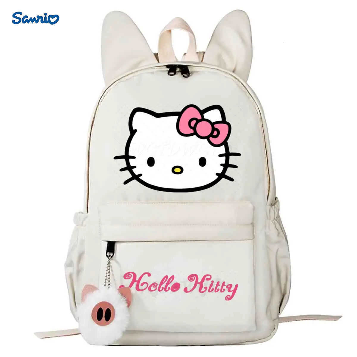 Sanrio Cute Hello Kitty Schoolbags for Girls Teenager Children Rucksack Cartoon Schoolbags Rabbit Ears Mochila Hello Kitty Backpack H251216