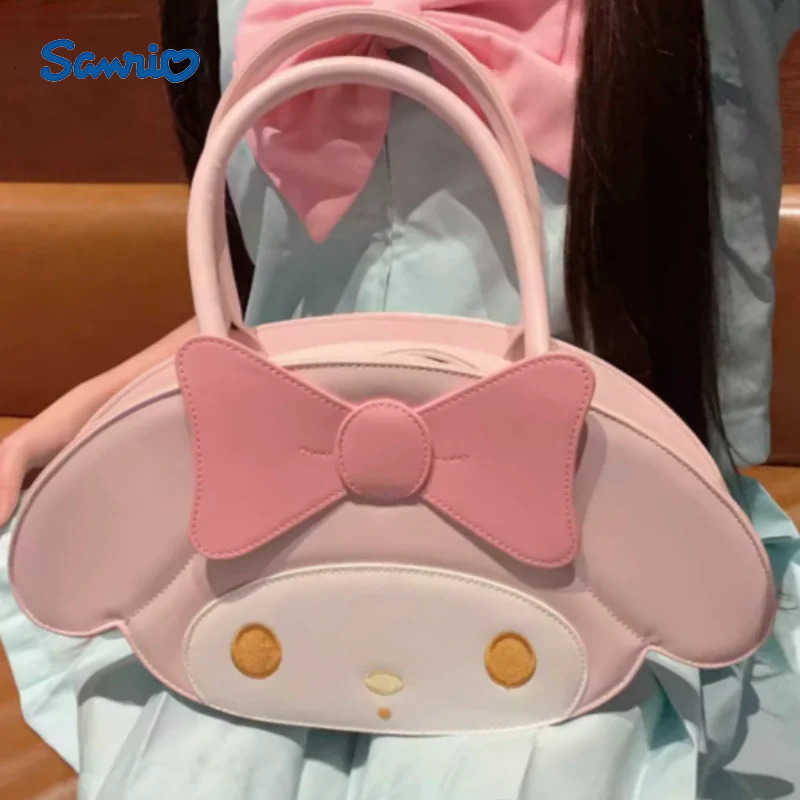 Sanrio New Anime Hello Kitty My Melody Cartoon Pu Leather Messenger Bag Handbag Cute Shoulder Bag Girls Bag Birthday Gift H251216