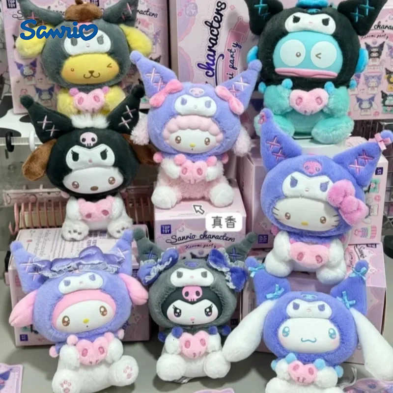 Sanrio In Stock Genuine Kuromi Birthday Party Blind Box Vinyl Plush Series Mystery Box Kawaii Collection Christmas Trendy Gift H251217