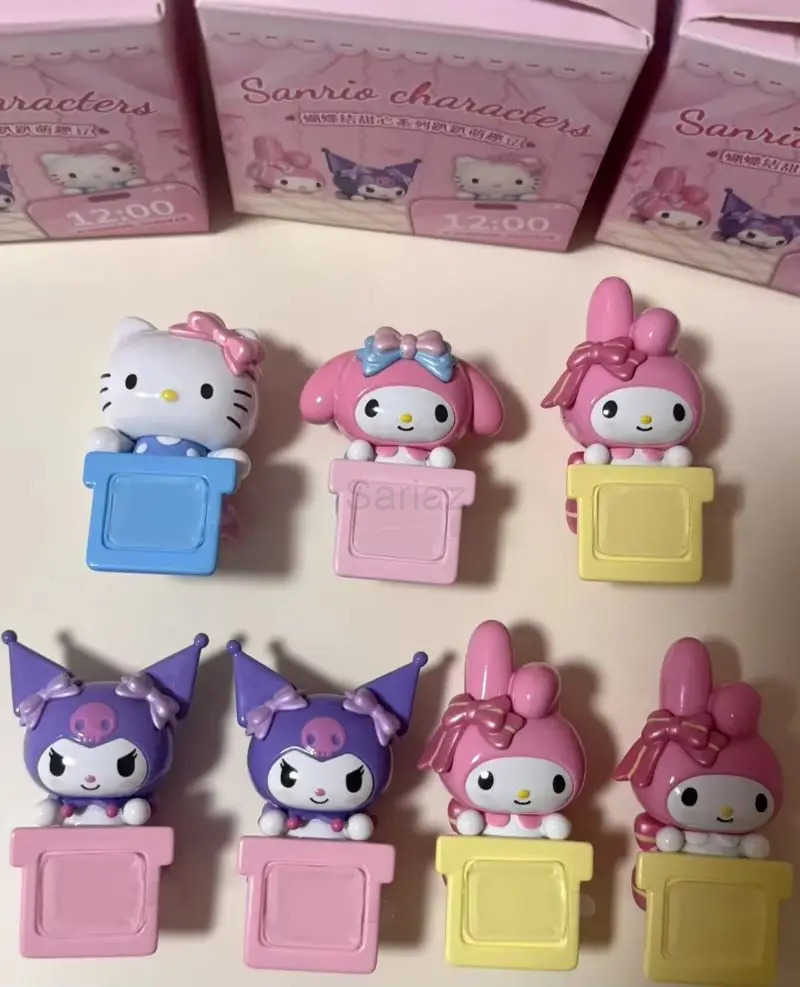 Sanrio Kuromi Melody hipper Bow Sweetheart Series Blind Box Anime Figure Collection Desktop Phone Decorate Ornaments girl gift H25121711
