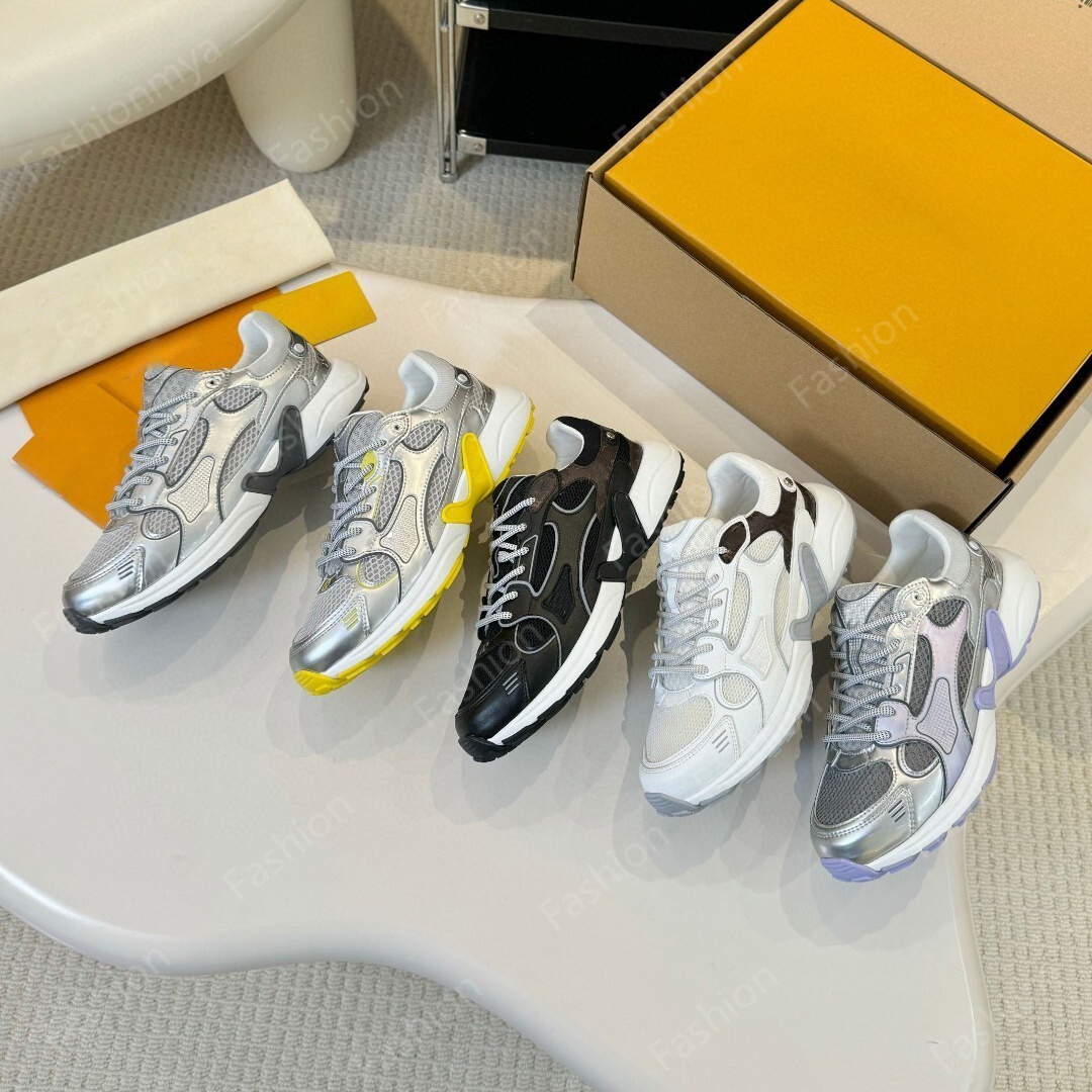 OLYMPIA Sneakers Designer Shoes Men Women Trainers Lace-up Sneakers Rubber Running Shoes Silver Trainer Platform Trainer Round Toe Shoes