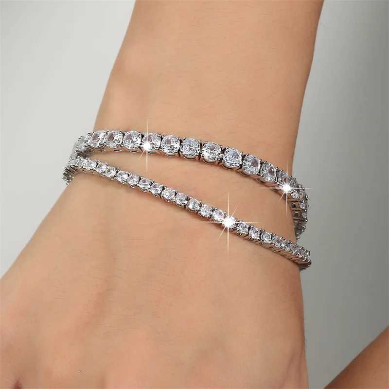 ZAKOL 25/4mm Hip Round Cubic Zirconia Tennis For Women Exquisite Sparkling CrystalFashion Jewelry Pulseras Mujer M251217