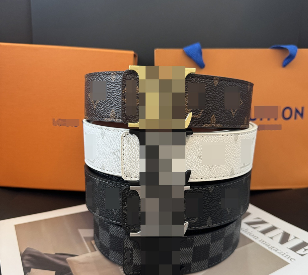 V Mens Designer lvese Luxury Belt Man Woman Gurtel Ceinture Luxe Riem Ceinture Homme Classic V Plaid Mens Belt Smooth Buckle Leather Belt Trendy Casual Jeans Belt