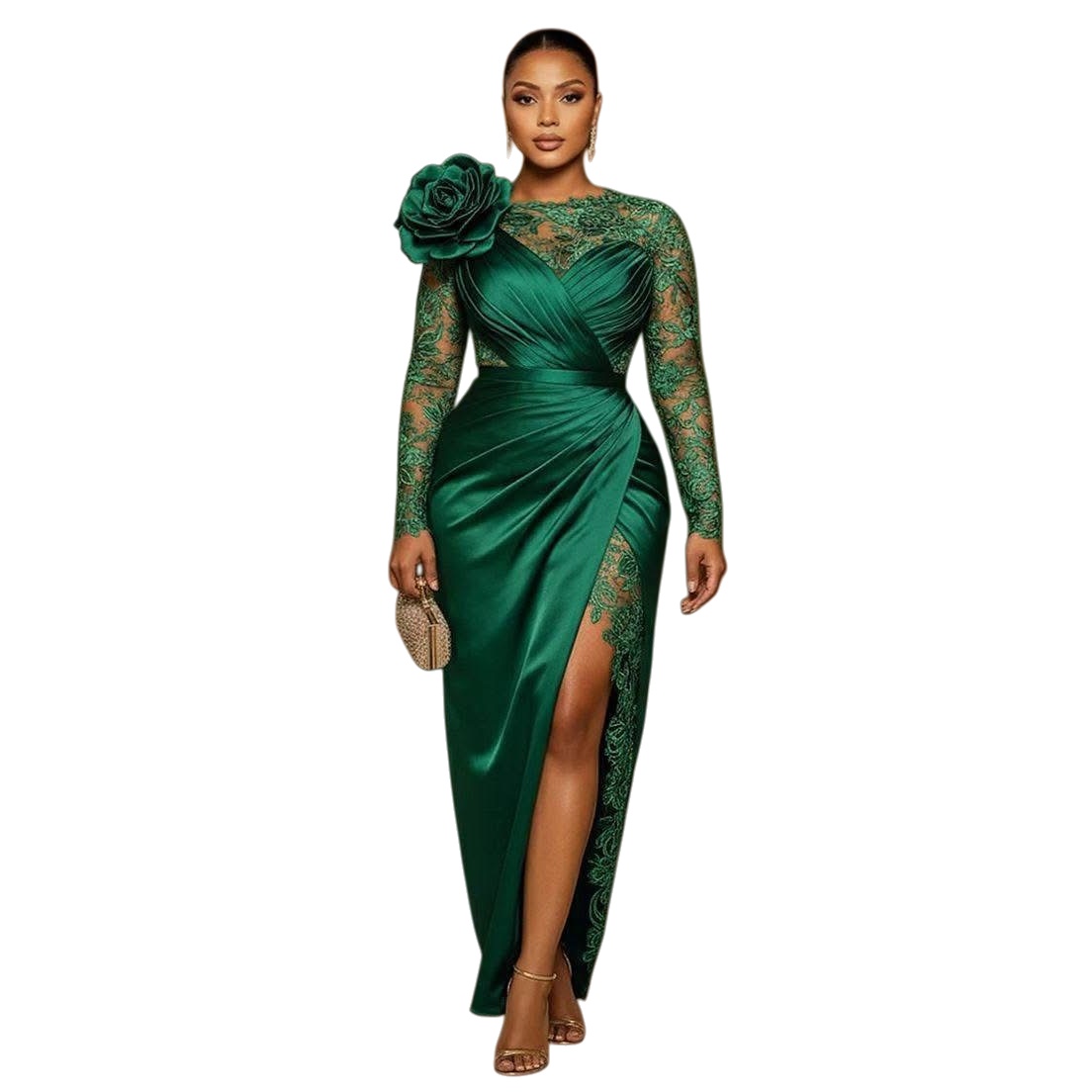 2026 Plus Size Dark Green Sheath Mother Of Bride Dresses Flower Lace Satin Prom Evening Party Mamas Dress Vintage 50s Birthday Wedding Guest Groom Mot