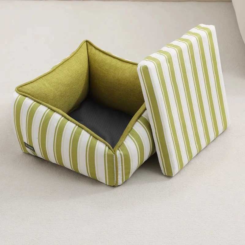 360 Degree Wrapped Bed for Cats Semi Enclosed Kitten Cushions Thick Bottom Pads Cats Nest Comfortable and Warm Pet Sleeping Bed M251217