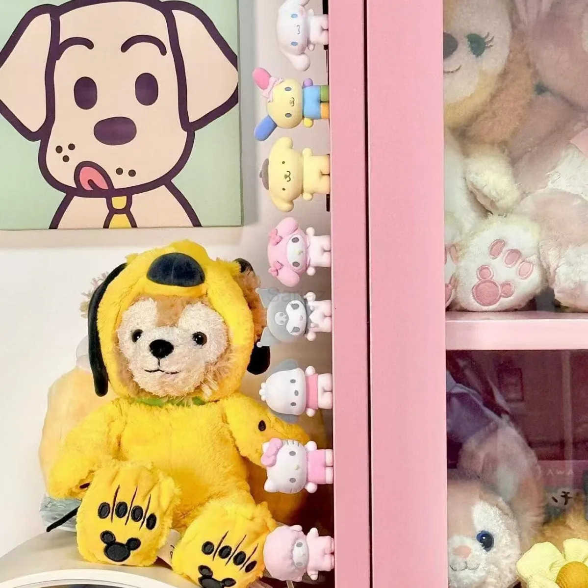 Sanrio Hello Kitty Flocking Magnetic Doll New Kuromi Cinnamoroll Anime Action Figures Car Model Ornament Home Decor Classic Toy Gift H251217