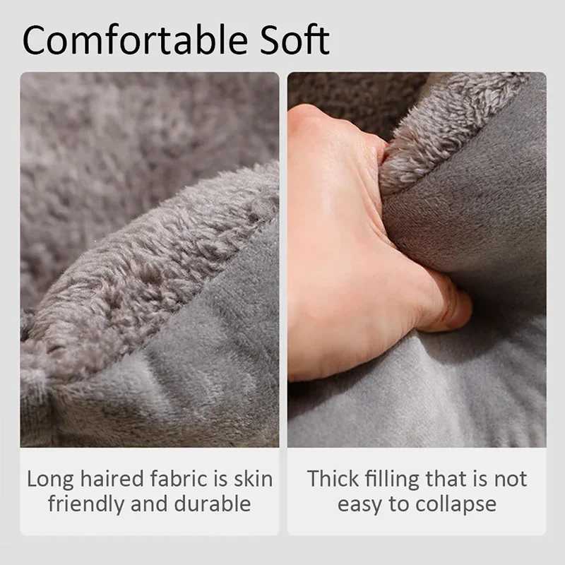 Winter Cozy Cat Bed for Kittens Soft Plush Pet Cushion Warm Dog House Luxury Basket Bed Indoor/Outdoor Habitat Cute Pet Supplies M251217