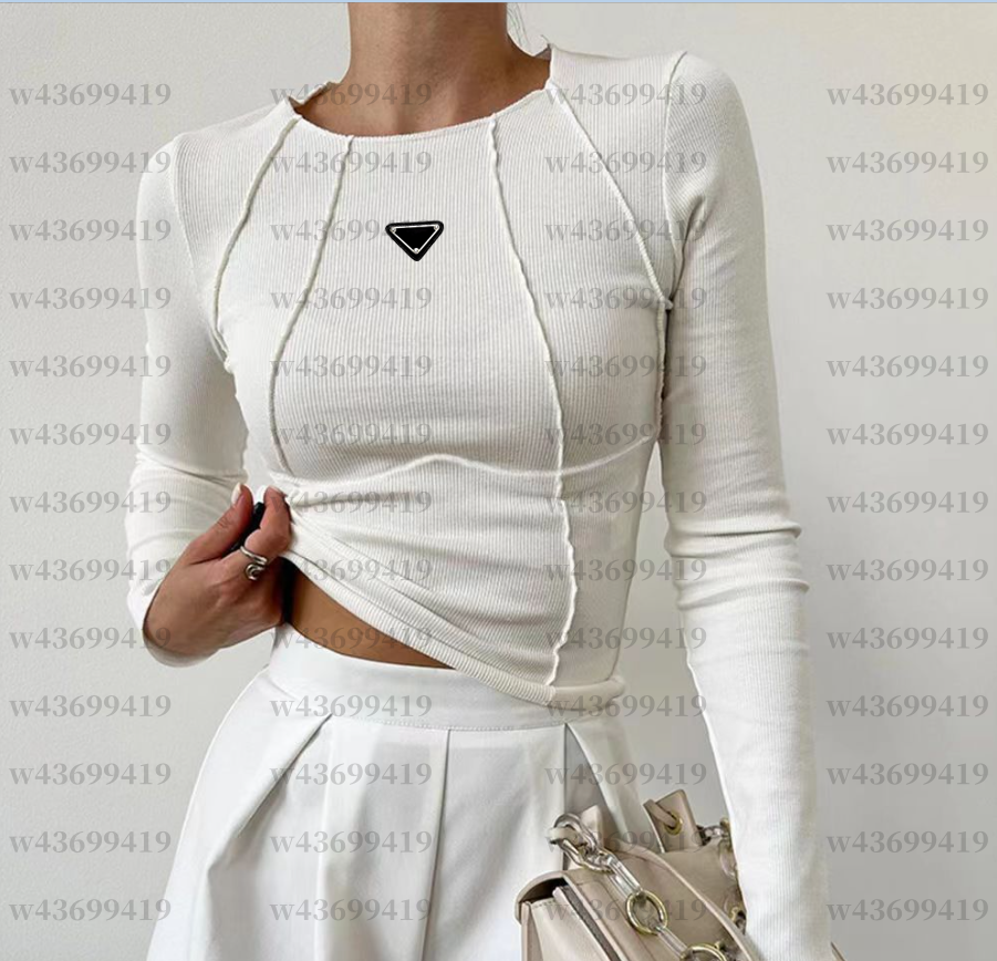New Designers Womens Letter T-shirt Long Sleeved Base Shirt Colors Tees Ladies Clothes Classic Elastic Slim Tops