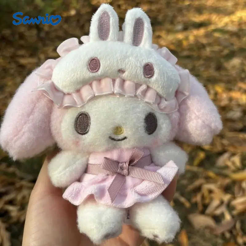 Sanrio Kawaii My Melody Bag Pendant Doll Pajamas Eye Mask Series Pendant Key Chain Birthday Gift H251217