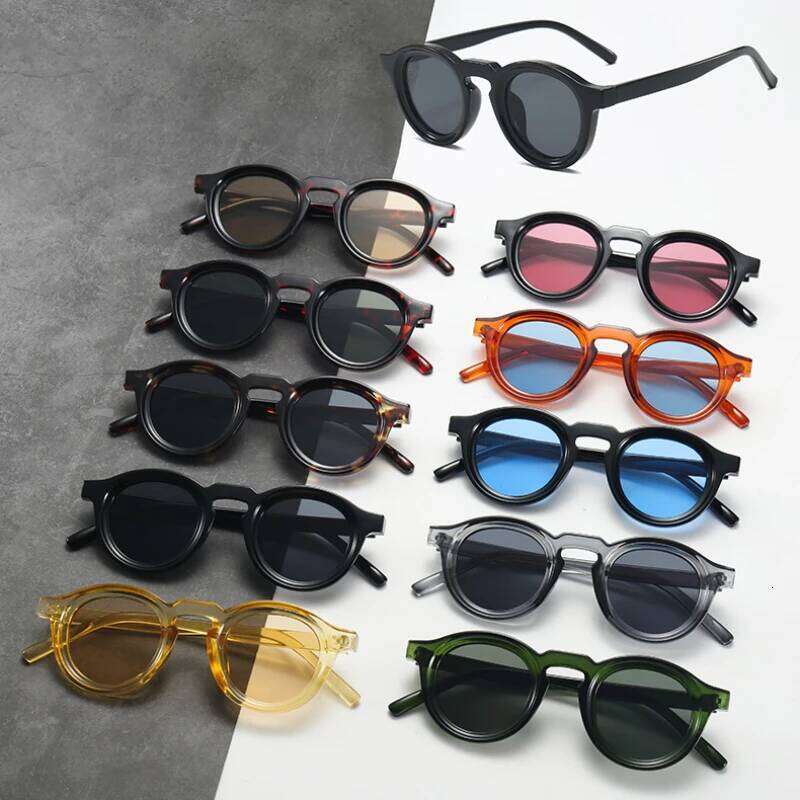 Fashionable Trendy Uv-Protective Sunglasses New Vintage Round Small-Frame Premium Men's & Women's Goggles Classic Driving Shades