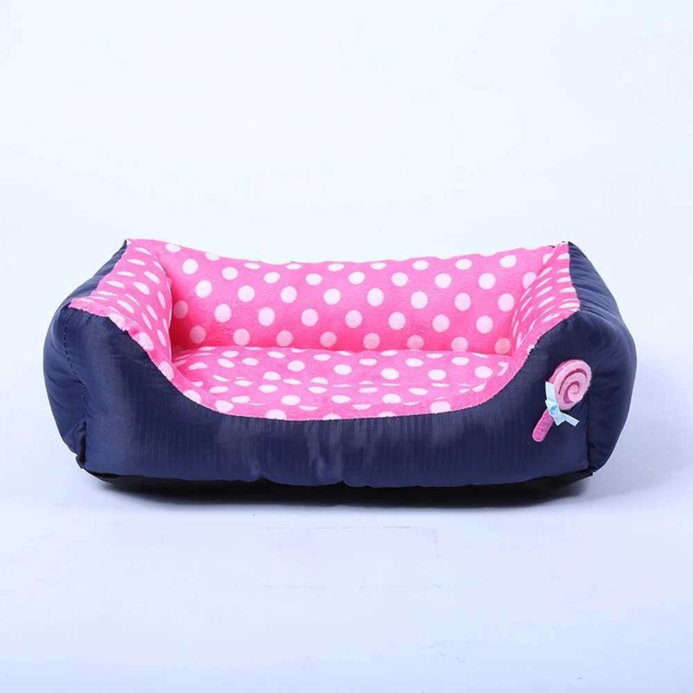 Candy Square Medium Dog Bed Comfortable Small Cat Sleeping Sofa Bed Soft Cute Dog Kennel Accessories M251217