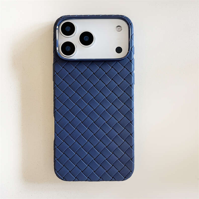 Suitable for iPhone 17/16 Pro Apple Case Woven Texture Solid Color Half-Wrap Anti-Drop Heat Dissipation Hard PC Phone