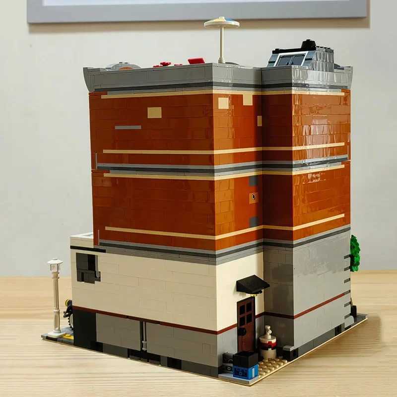 Creative City Street View Corner Garage Building Blocks Architecture Vehicle Repair Station Assemble Bricks Toys Gift Kids Adult X251216