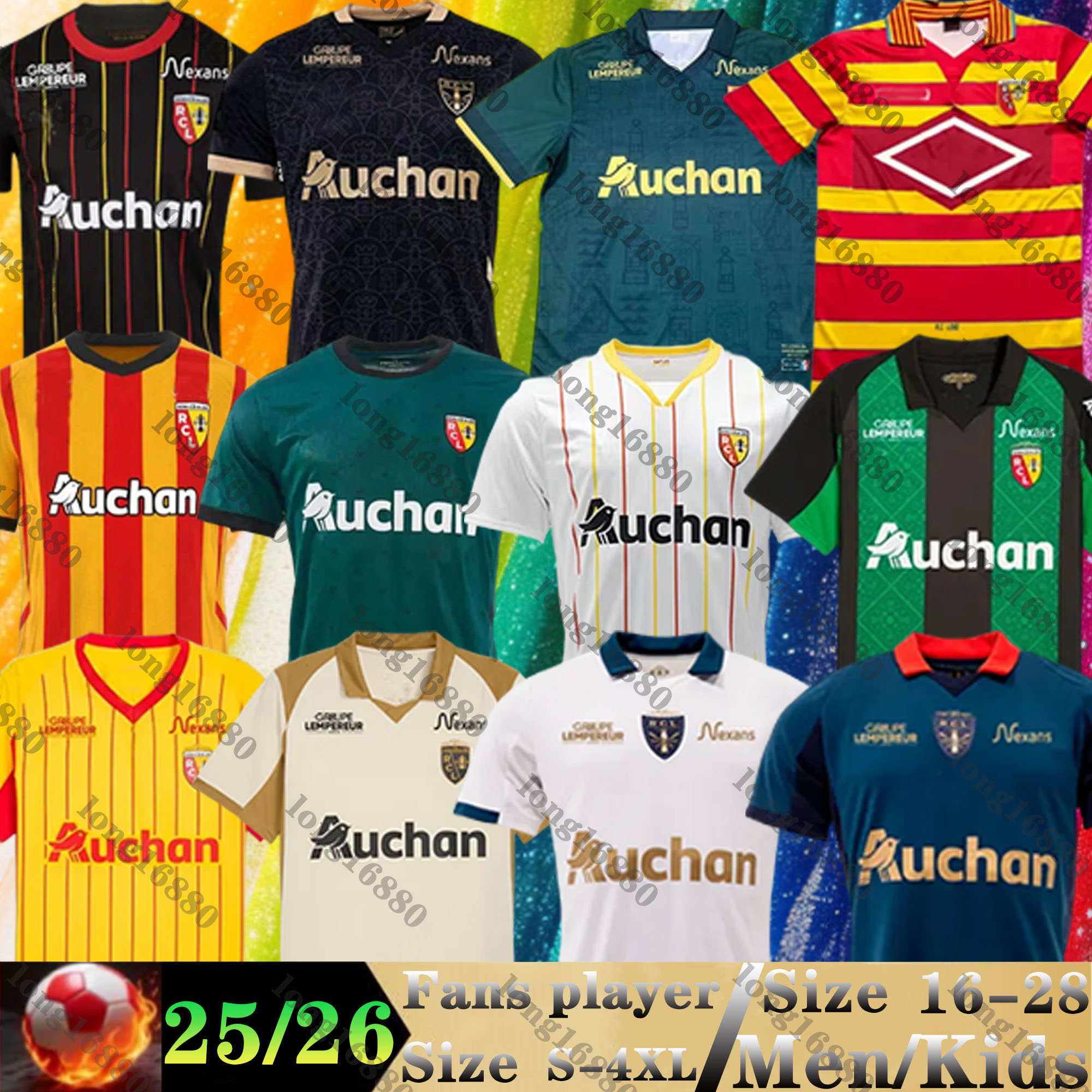 25 26 maillot de Foot RC Lens soccer jerseys home away Saint-Barbe Special KAKUTA FULGINI DIOUF SPIERINGS GANAGO SOTOCA WAHI NZOLA 2025 2026 men kids kit Football Shirt