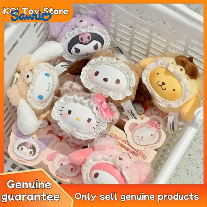 Sanrio New Authentic Family Velvet Bear Vinyl Pendant Blind Box Cute Trendy Hellokitty Toy Mystery Girl Birthday Christmas Mystery Gift H251217