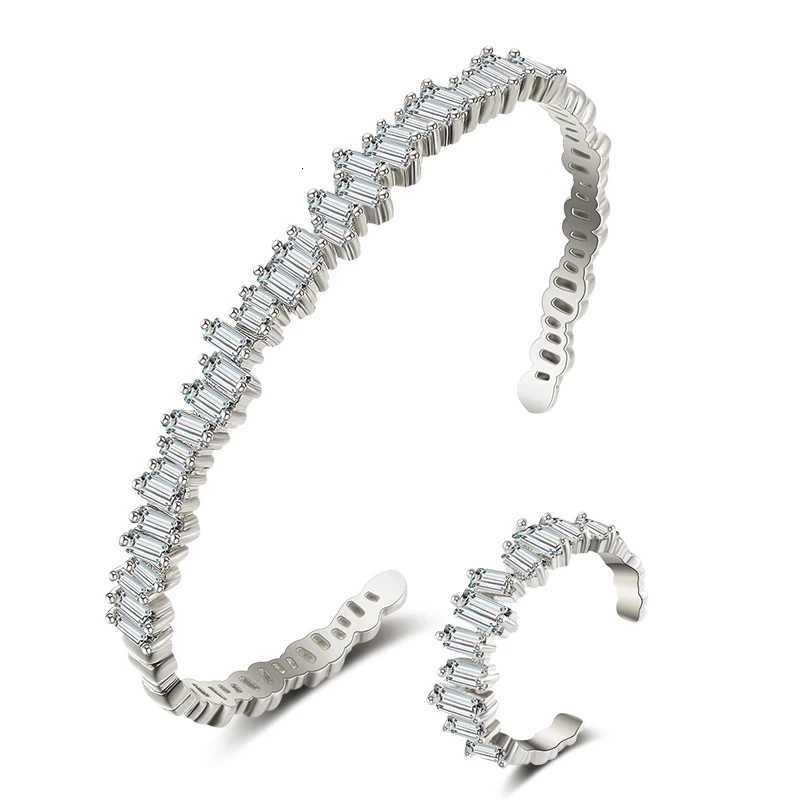 ZAKOL Fashion Adjustable Open Bangle Ring Wedding Jewelry Sets for Women Elegant Shiny AAA Cubic Zirconia Accessories Gift M251217