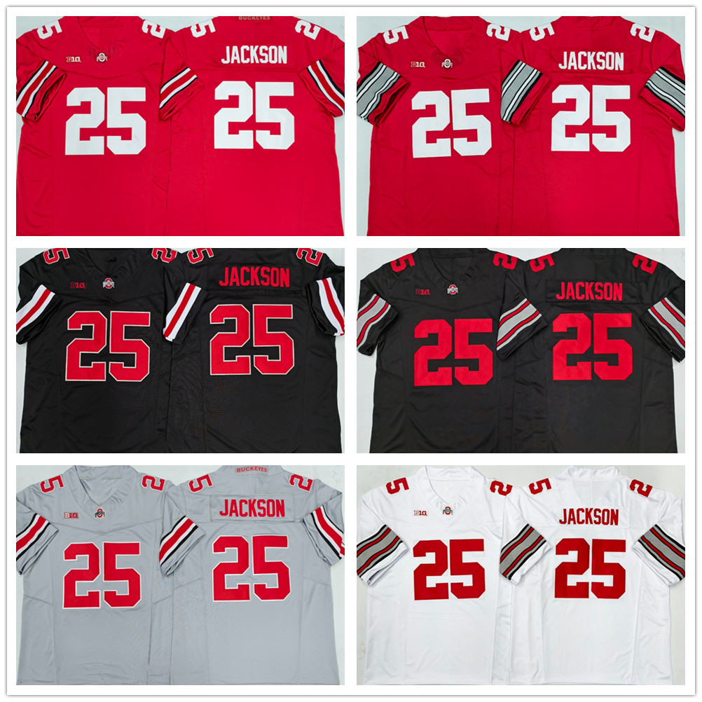 25 Bo Jackson Jersey Football Men's Buckeyes College OhioStates All Stitched