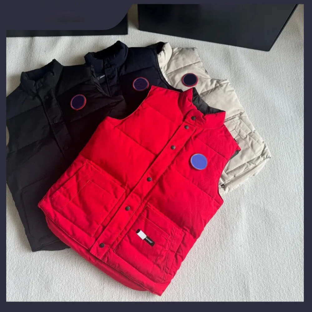 Mens Vest Canada Mens Vest Designer Gilet Down Canada Jacket Winter Streetwear For Men Woman Outdoor Embroidered Unisex Warm Casual Fashion Canadian Hooded D5a