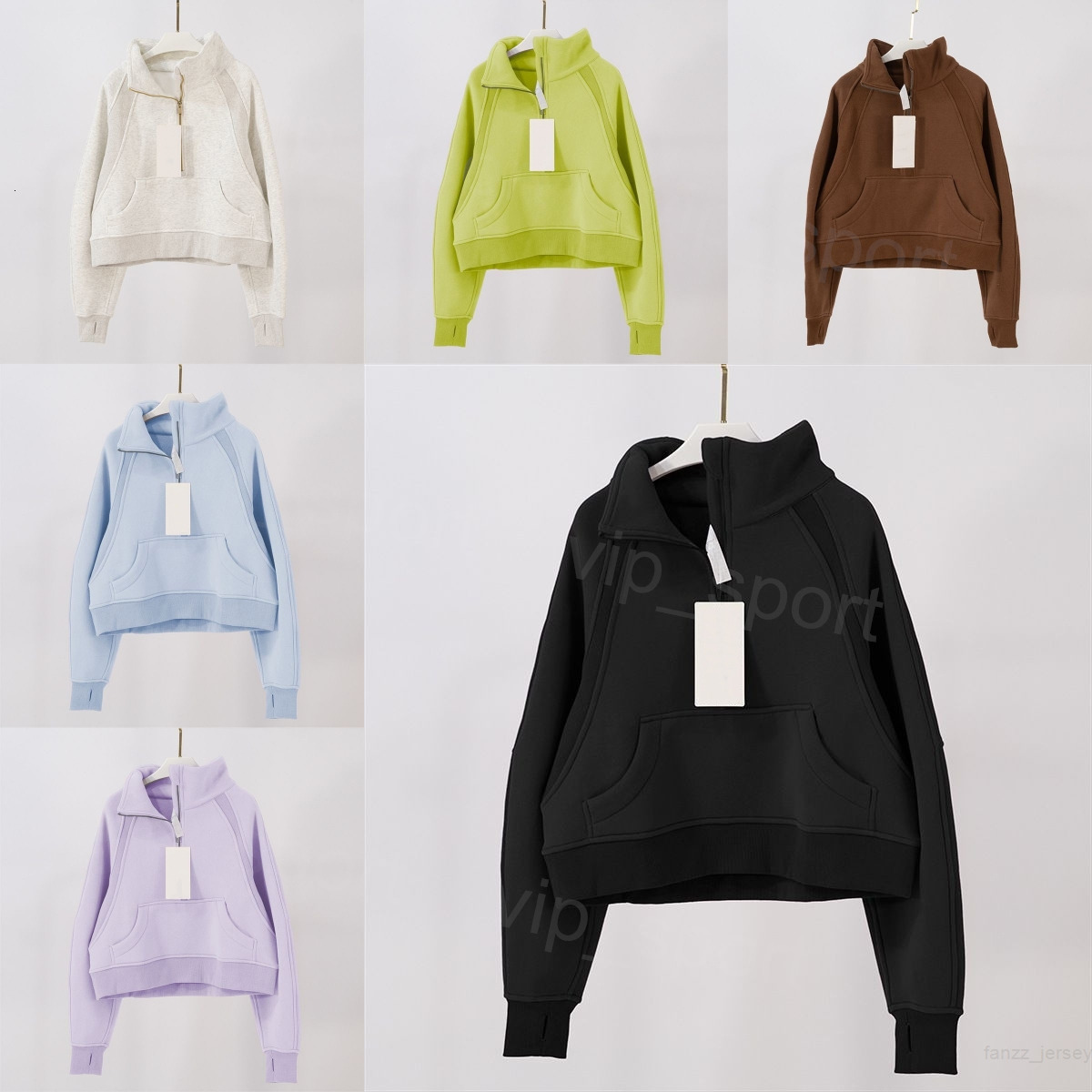 Lady Scuba Casual Sweatshirts Pullover Yoga Womens Fitness Sweatshirt Designer Perfectly Oversized Half Zipper Sports Sportswear Loose Jogging Activewear