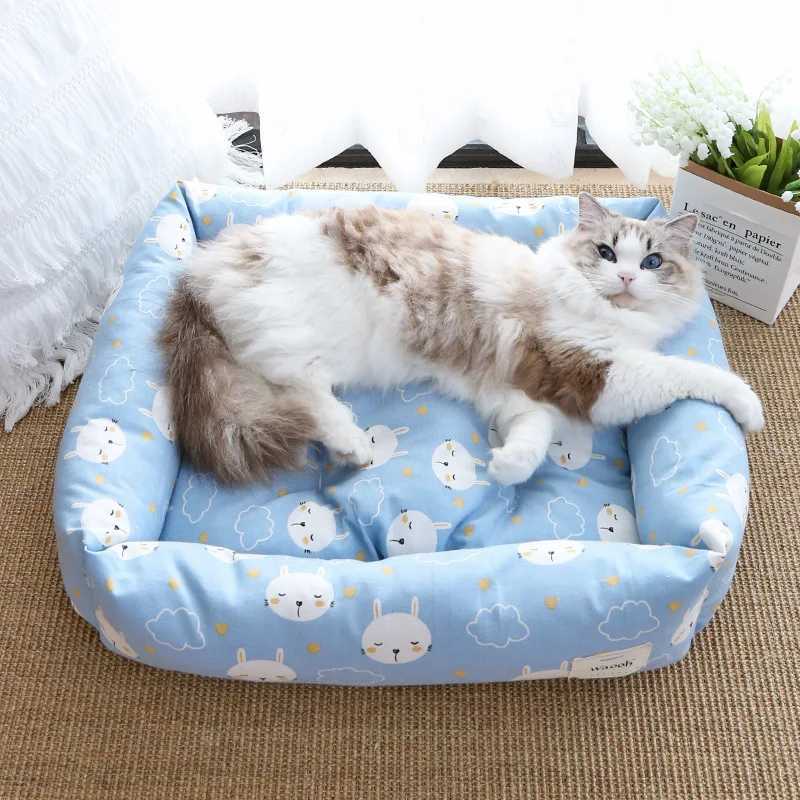Super Soft Plush Cat Bed All Seasons Universal Dog Kennel Small Medium Pet Cushion Pad Cat Nesk Sleeping Bed Pet Warm Mattress M251217