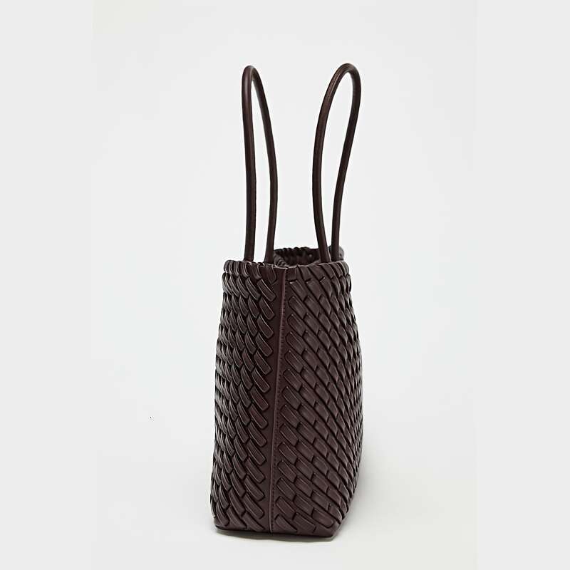 Designer dragon dh1100029076 diffusion woven top layer cowhide hot womens french basket handmade leather tote bag shoulder