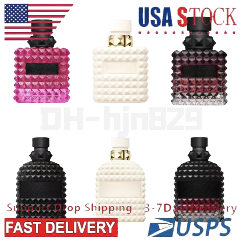 Born In Roma intense Perfume men women Fragrance 100ml 3.4oz Extradose Men Cologne Eau De Parfum Long Lasting smell High Quality US stock 3-7day Fast delivery