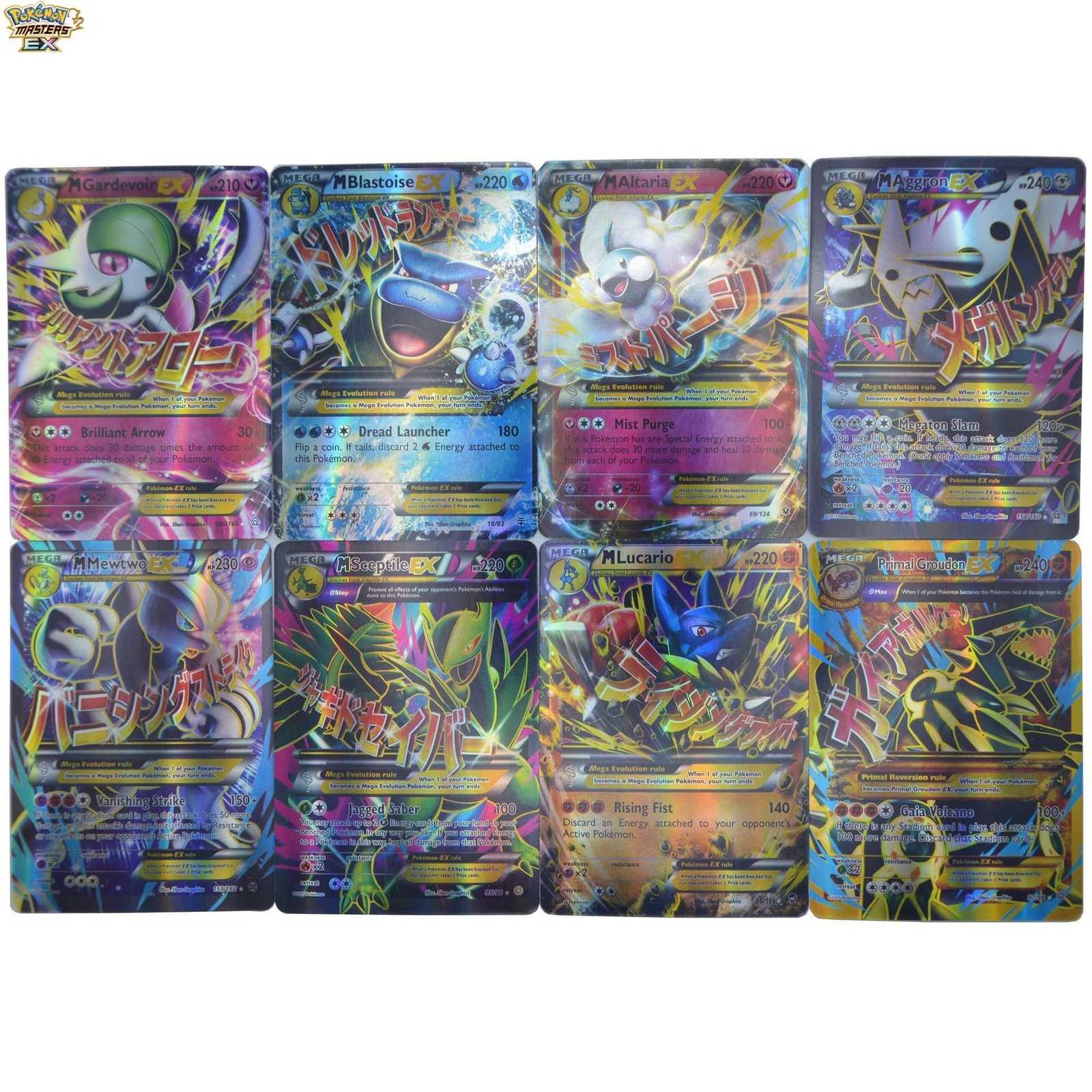 Pokmon Flash Cards 60 Mega Non-Repeating Cards English Version POKEMON Ultra Evolution Pokmon EX Mewtwo L2512175ROF