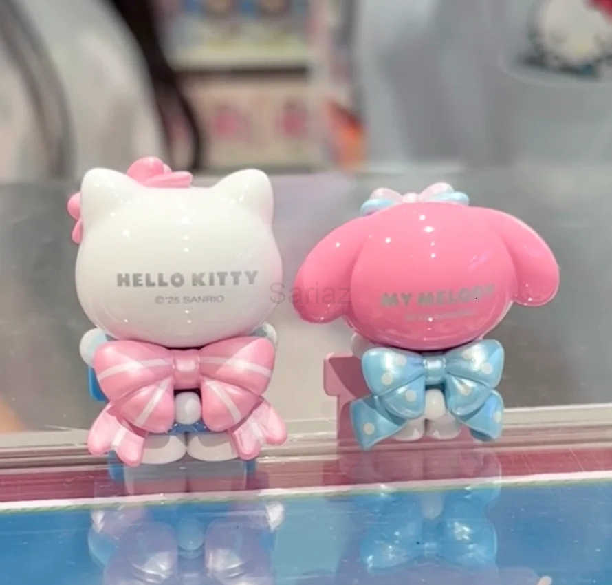 Sanrio Kuromi Melody hipper Bow Sweetheart Series Blind Box Anime Figure Collection Desktop Phone Decorate Ornaments girl gift H251217