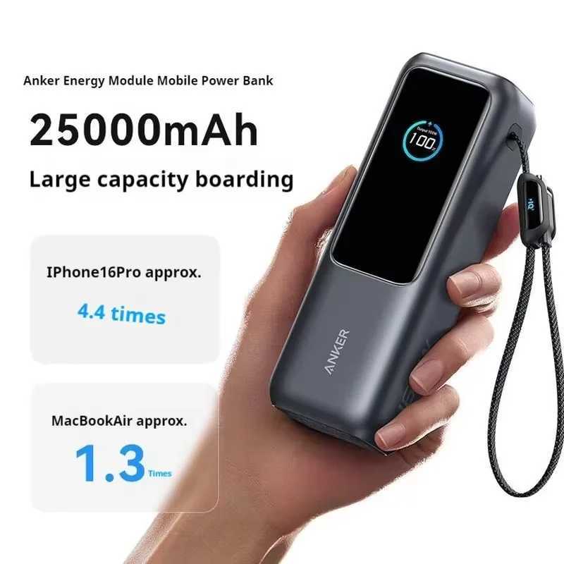 NEW Anker 165W Max Power Bank 25000mAh High Capacity Retractable Cables Fast Charge Mobile Phone Power Bank Gift Lightweight PC L251217 - view 3
